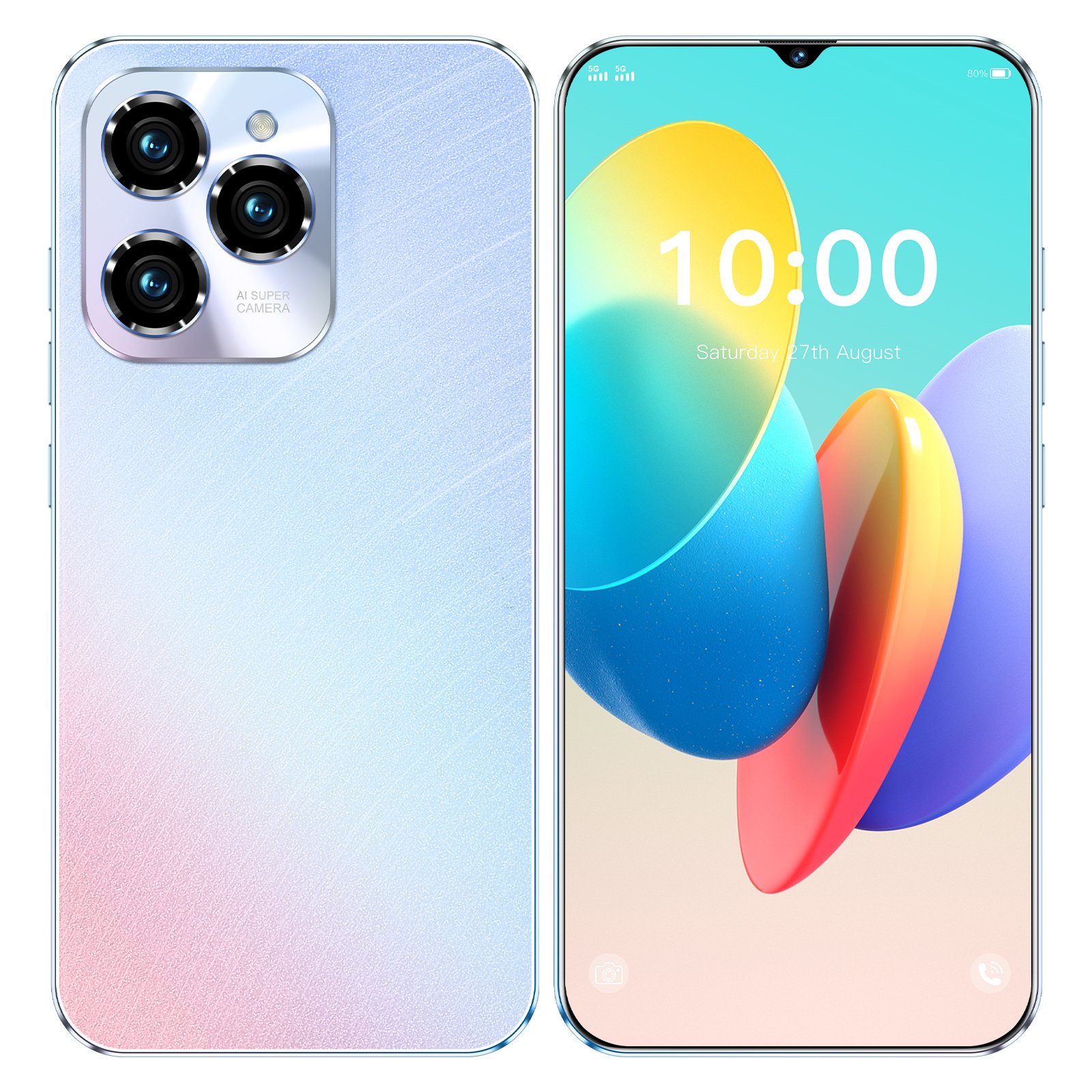 HSDF-Hot40 Pro mode 16GB+1TB 6.8-inch 5G Camera 72MP Android 14 mobile phone dual core dual sim smart phone